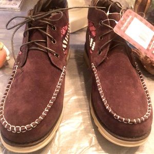 Muk Luks Dark Brown Ankle Boots size 10 NEW